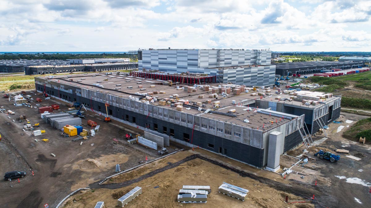 Status på Nomecos logistikcenter - se dronevideoen