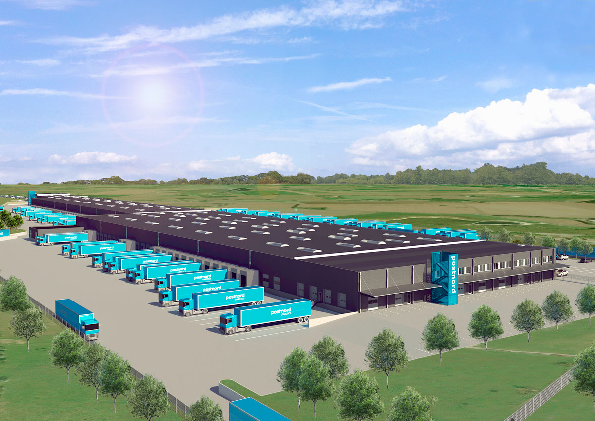 For PostNord tegner ak83 arkitekter et kæmpe lagerhotel og pakketerminal