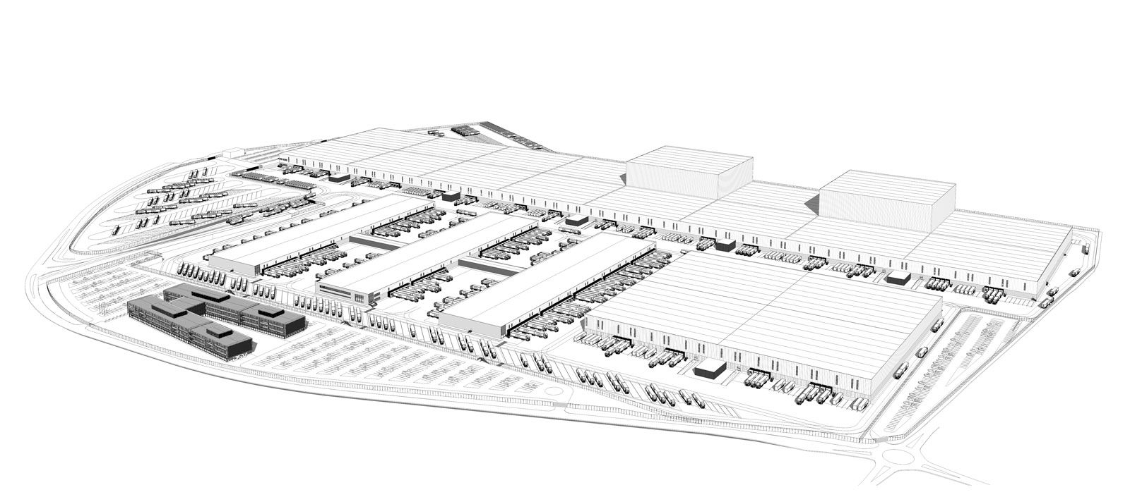 ak83 arkitekter design Europe's largest logistics center for DSV